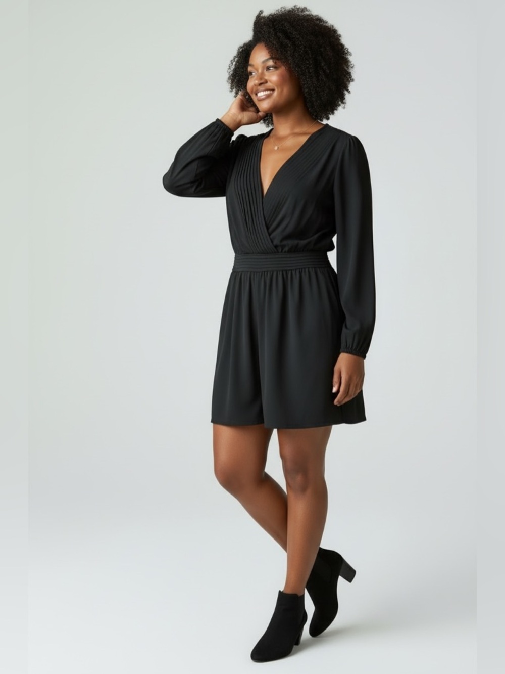 Evouges Black Long Sleeve Romper – 2XL - Picture 8 of 8